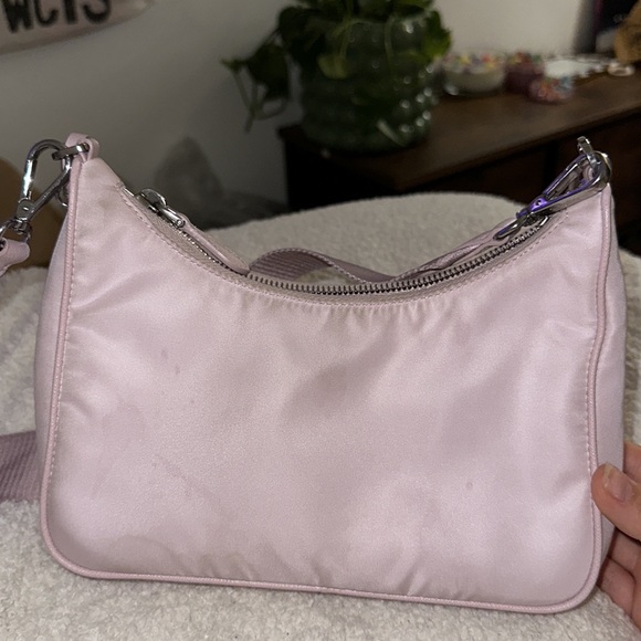 Prada 2005 are-Edition Nylon Bag with silver chain and mini bag attachments - Picture 2 of 4